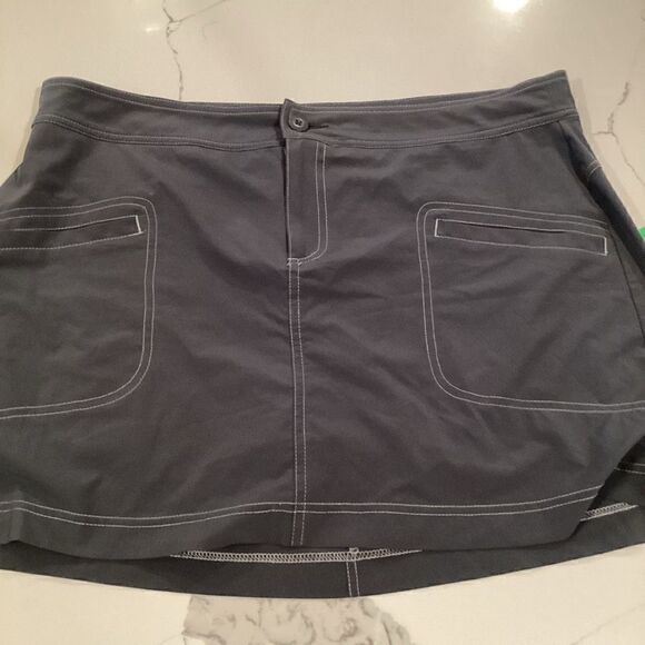 prAna Womens Lena Skort Sz 12 Gray Stretch Hiking Tennis Activewear - Picture 3 of 11
